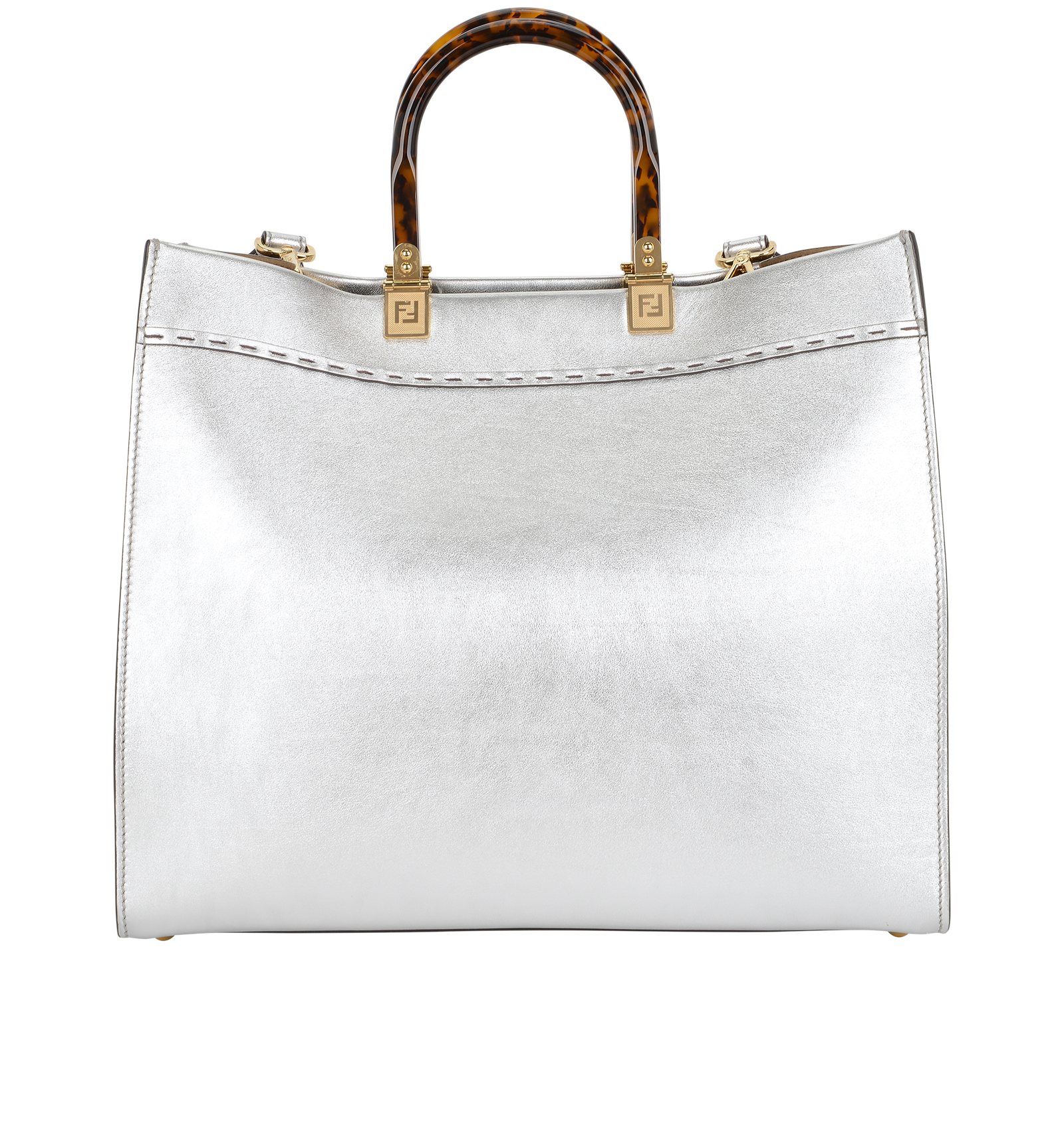 Medium Sunshine Tote, &pound;1,300, Handbags, Silver, Leather, Back view
